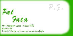 pal fata business card
